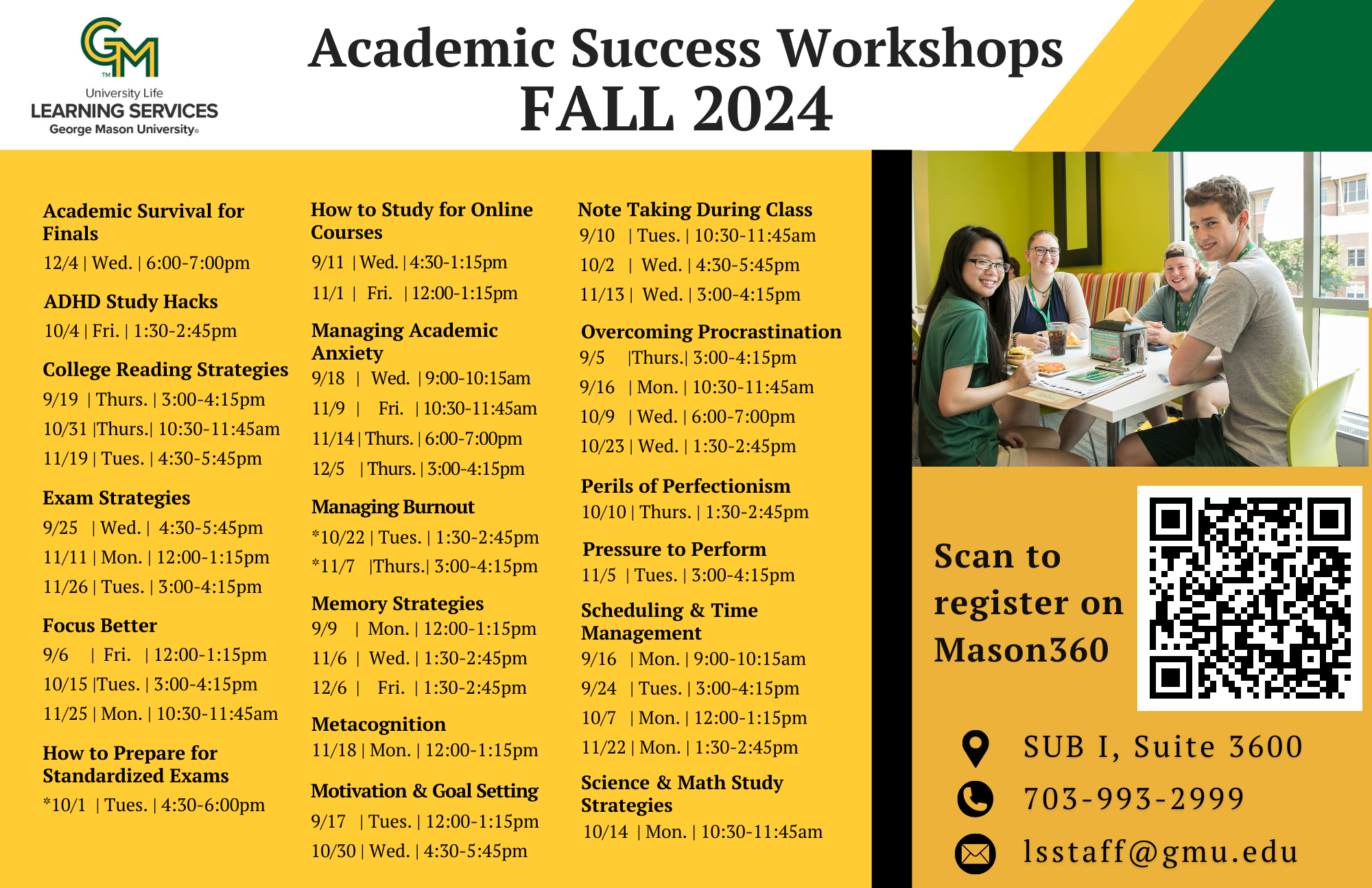 Academic Success Workshops – Learning Services
